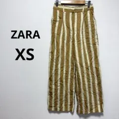 ZARA ザラ パンツ ストレート ストライプ カジュアル ベージュ レディース