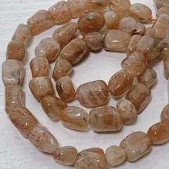 bi559/SALE！天然石◇ゴールデンサンストーン　タンブル　1連