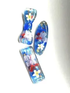花火と花の箸置き 2点セット レジン ハンドメイド 夏祭り - メルカリ