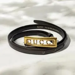 ⭐️OLD GUCCI⭐️GUCCI グッチ正規品 本革プ レートバックルベルト GUCCI(グッチ) / ベルト/レザー/BLK/レディース | 中古品の販売