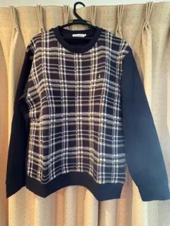 Hush Puppies チェック柄 ニットセーター Lサイズ
