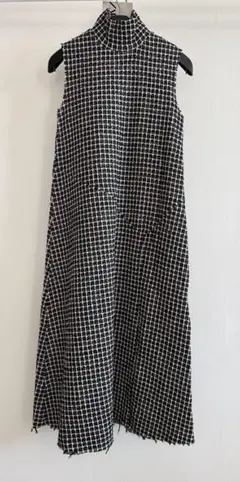 ZARA ノースリーブ 膝丈ワンピース チェック柄