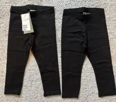 【新品】H&M ベビー レギンス ブラック 80cm 2枚セットのサムネイル