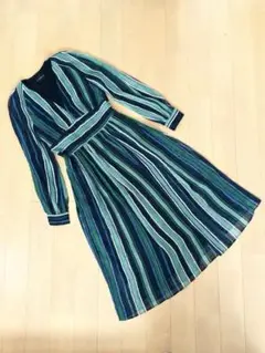 セール2♪ATOS LOMBARDINI ストライプワンピース