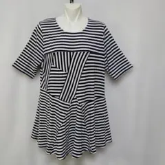 m25389・値下★noa-ge★チュニック★カッティングが特徴的★伸縮性大★Lのサムネイル