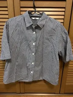 UNIQLO ギンガムチェック 半袖シャツ M