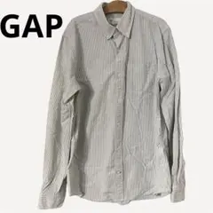 GAP ストライプ 長袖　シャツ　オックスフォード　ボタンダウン　綿