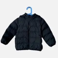 UNIQLO フード付きダウンコート 黒　100cm
