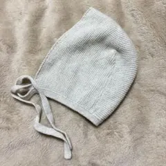 ザラ ベビー ニット ボンネット グレー ZARA 帽子 6-12m 48cm