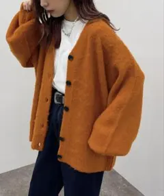 apres jour mignon シュレットモヘアライクカーディガン