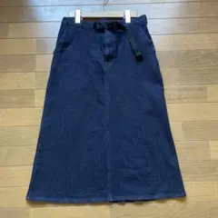 良品　無印良品デニムベルト付きスカート