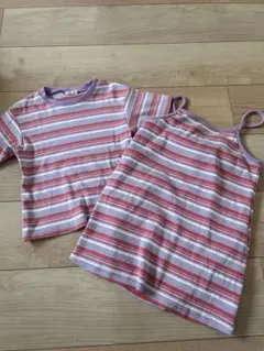 BREEZE ストライプ Tシャツ・キャミソールセット 100