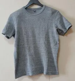 UNIQLO ユニクロ　ワッフルクルーネックT グレー Sサイズ