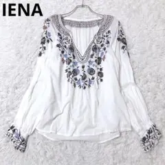 イエナ　ブラウス　トップス　刺繍　エンブロイダリー　綿　ボヘミアン　長袖