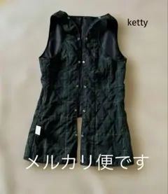 【保管品】 ketty トレンチコートの内側　緑のタータンチェック柄ライナー