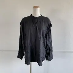 AZUL BY MOUSSY ブラック ブラウス シャツ シアー 長袖 春夏