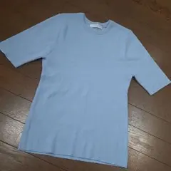 chocol raffine robe　　 リブニット 　ライトブルー フリーのサムネイル