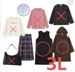 3L しまむら　ひな　福袋 2026 hina 4点セット　新品　ハッピーバッグ