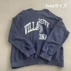 セレクトショップ　カレッジトレーナー　ネイビー　Fサイズ