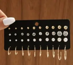 ゴールド シルバー ピアスセット 12個