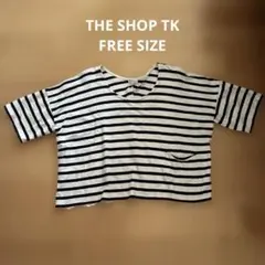 THE SHOP TK MIXPICE ボーダー Tシャツ 五分袖
