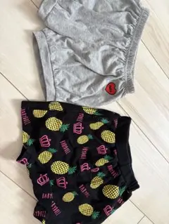 パイナップル柄とグレーのパンツ2点セット