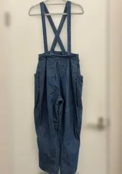 671★デニム サロペット ワイドパンツ Ｍサイズ