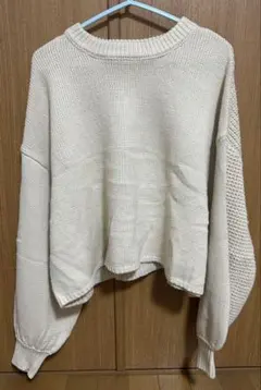 レディース　セーター　白　ホワイト　フリーサイズ