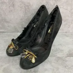 【ドルチェ＆ガッバーナ】（37.5）パンプス ブラック ピンヒール イタリア製のサムネイル