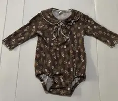 & mignon 花柄ロンパース 80