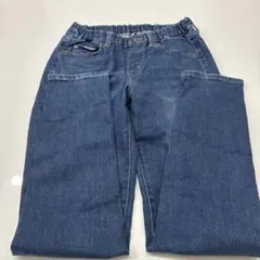 UNIQLO デニムブルー ストレートパンツ 150