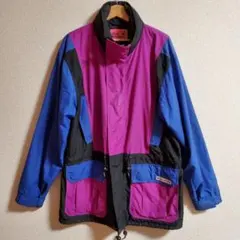 ジャックウルフスキン　マウンテンパーカー　パープル×ブルー　L～XL