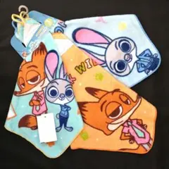 ディズニー　ズートピア２　ループ付きタオル　ニック　ジュディ