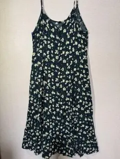 UNIQLO 花柄 ノースリーブ ロングワンピース L