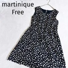 マルティニーク ◆ノースリーブ ひざ丈ワンピース ネイビーFree2906のサムネイル