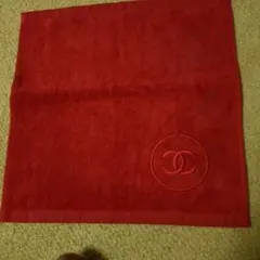 CHANEL ココマーク レッド ハンカチ未使用！