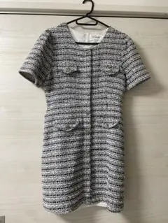 Randy ツイード　ワンピース　ブラック　黒　キャバドレス