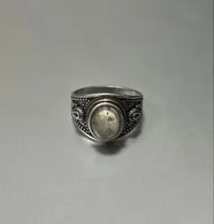 シルバー925リング　メンズ　ラブラドライト　メキシカン　ヴィンテージ　20号