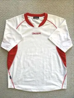 ★Kappa★サッカー 練習着 プラクティスシャツ 160 白 赤のサムネイル