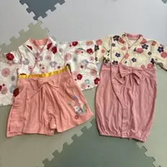 袴　ロンパース　サイズ60 2着セット　ベビー　お食い初め　アカチャンホンポ