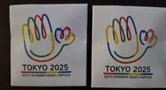 新品未使用　東京 2025 デフリンピック 大会　マグネット　バッジ　2つ　ペア