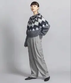 ビューティーアンドユース　ポリエステルツイル 2タック パンツM