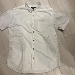 BEAMS ビームス マルチカラーボタン シャツ Lサイズ 白シャツのサムネイル