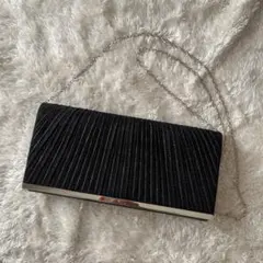 新品未使用　ブラック クラッチバッグ　チェーン付き　2Way