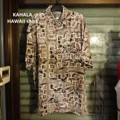 KAHALAカハラ/ハワイ製 レーヨン 柄 シャツのサムネイル