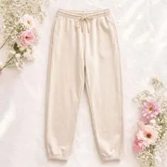 UNIQLO ユニクロ スウェットパンツ 定番　M アイボリー