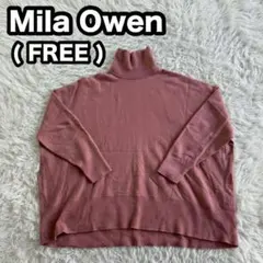 サーモンピンク ニット