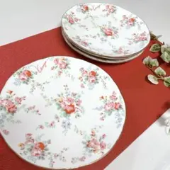 KENZO PARIS 20cm ケンゾー 花柄 プレート ケーキ皿 金彩のサムネイル