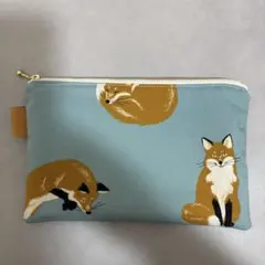 ハンドメイド　フラット　ポーチ　マルチケース