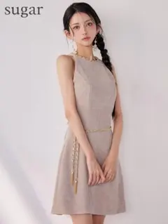 velique ヴェリーク　新作ドレス　S グレージュ　erukei rans